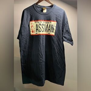 ASSMAN! Seinfeld Shirt XLT - ASSMAN New York License Plate OOP Official Merch🗽